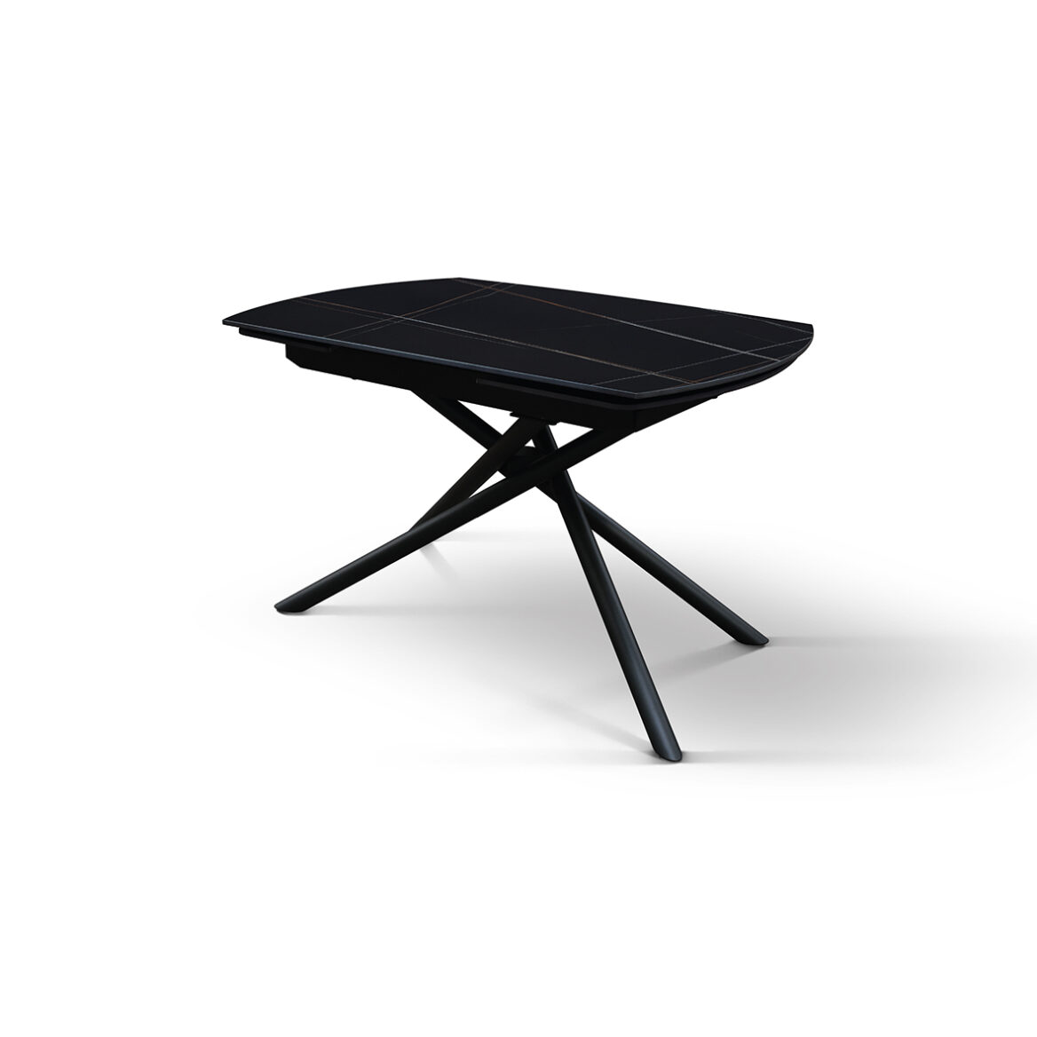 masa ceramica extensibila rotativa noir 120 x 88 x h 76 cm