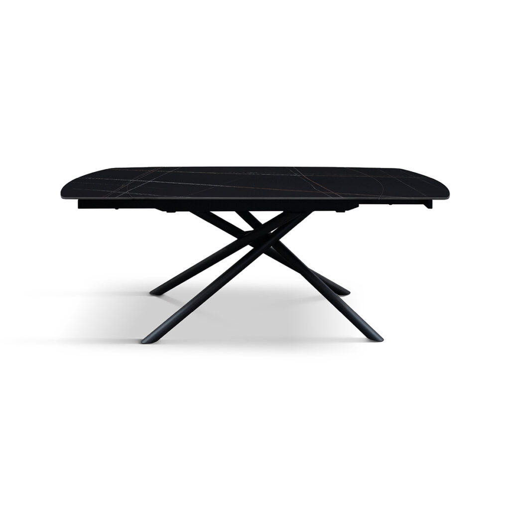 masa ceramica extensibila rotativa noir 120 x 88 x h 76 cm