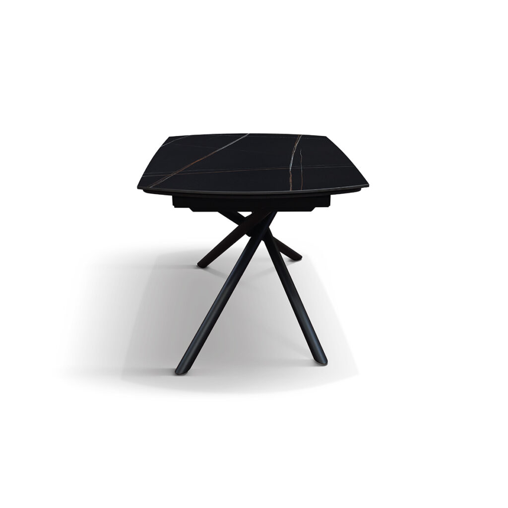 masa ceramica extensibila rotativa noir 120 x 88 x h 76 cm