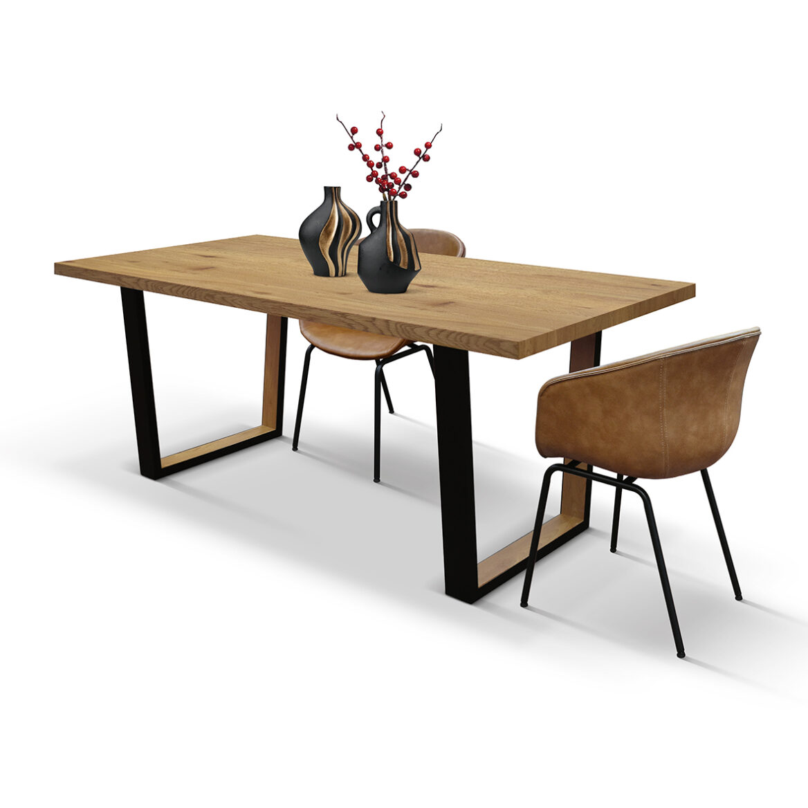 masa fixa gabriele 180 cm/90cm, blat 4 cm