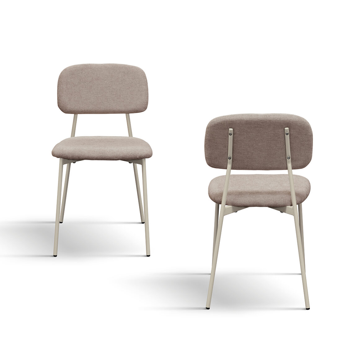 set 4 scaune beto ,tesatura ,structura metalica