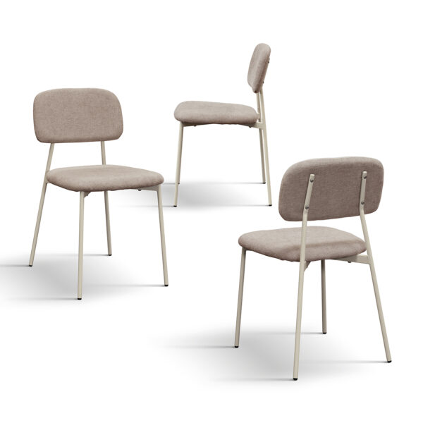 set 4 scaune beto ,tesatura ,structura metalica