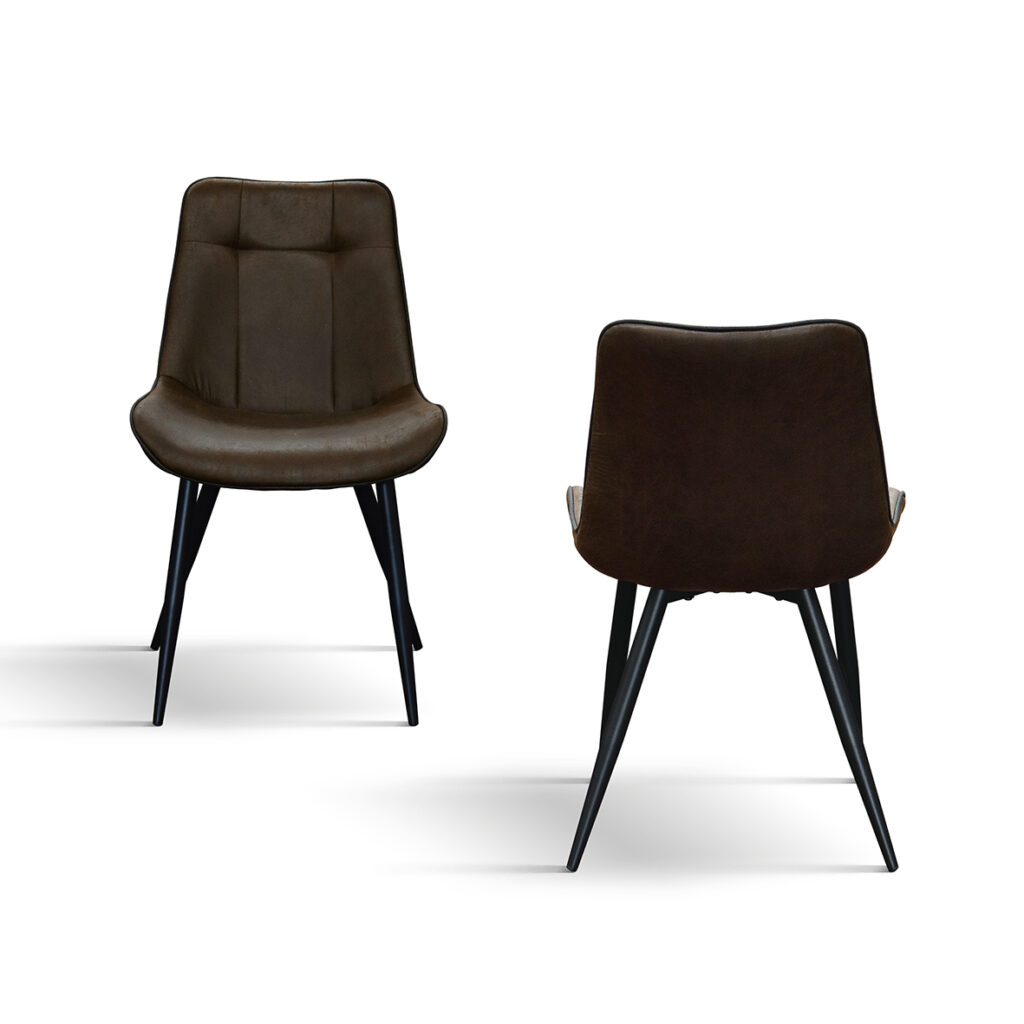 set 4 scaune industry, piele ecologica ,structura metalica