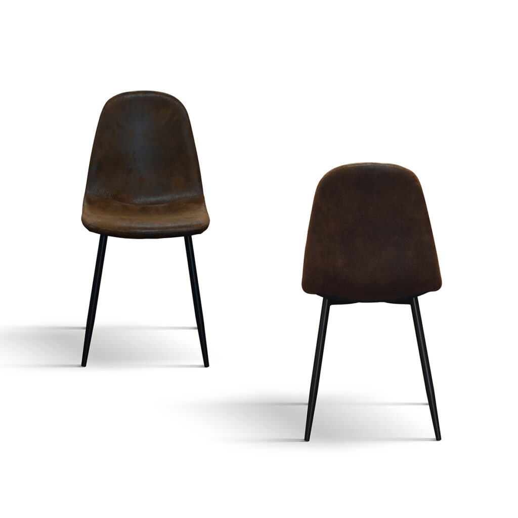 set 4 scaune industry, piele intoarsa ecologica ,structura metalica
