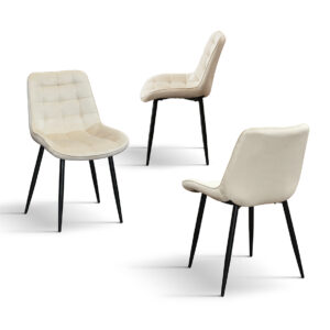 set 4 scaune ernest tapitate ,structura metalica