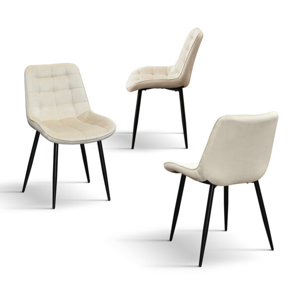 set 4 scaune ernest tapitate ,structura metalica