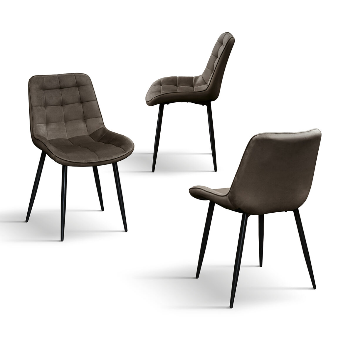 set 4 scaune ernest tapitate ,structura metalica