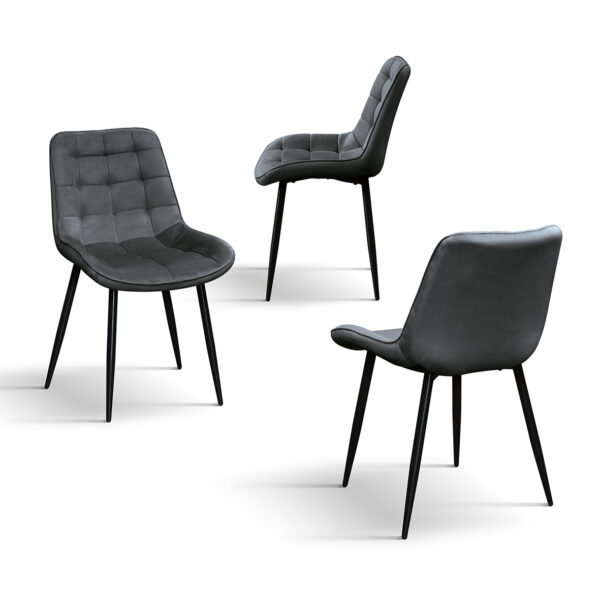 set 4 scaune ernest tapitate ,structura metalica