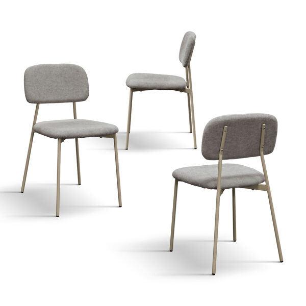 set 4 scaune beto ,tesatura ,structura metalica