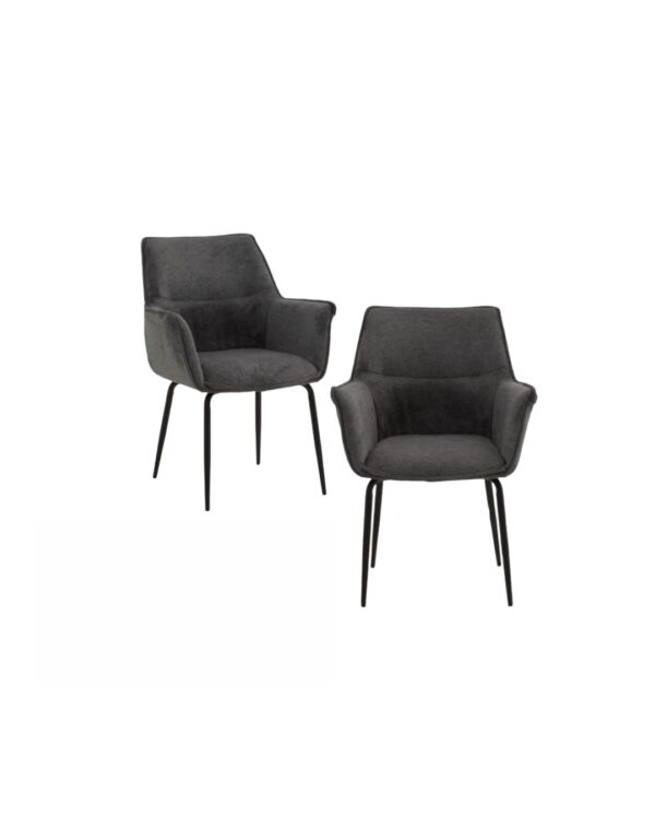 scaun tip fotoliu nebo, tesatura, structura metalica gri antracit