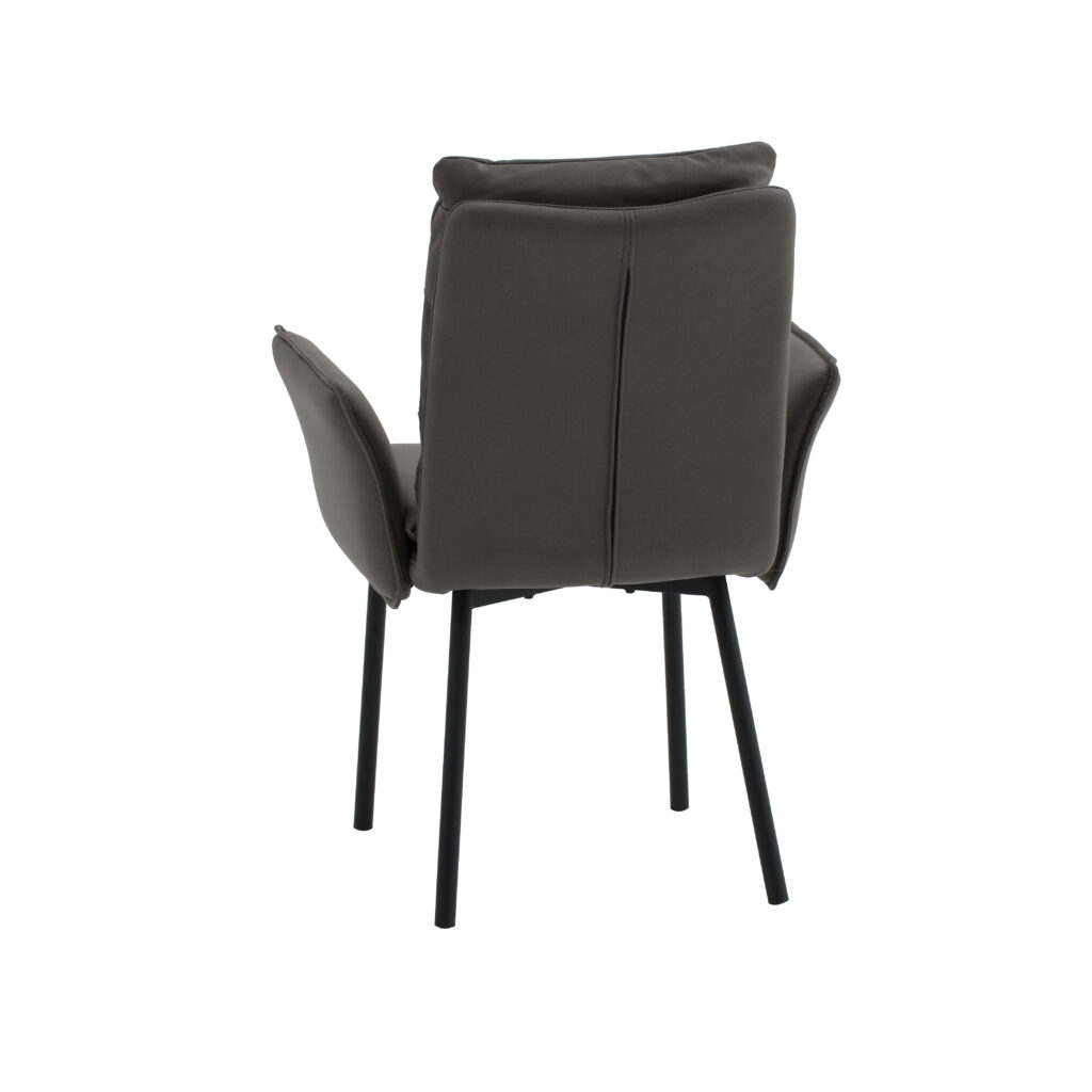 scaun tip fotoliu ramon, piele ecologica, structura metalica
