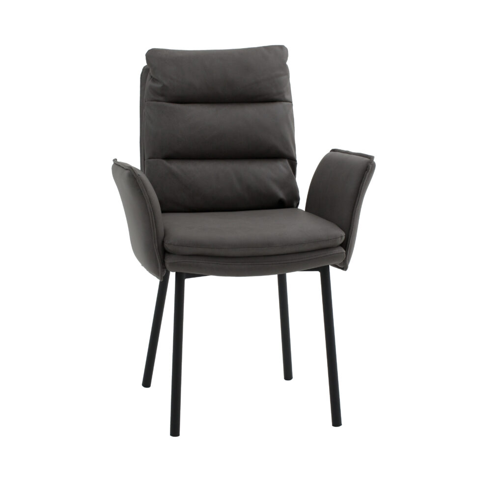 scaun tip fotoliu ramon, piele ecologica, structura metalica