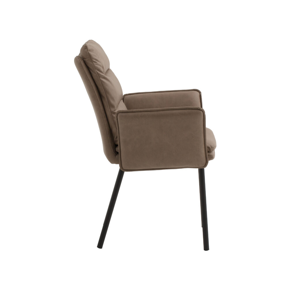 scaun tip fotoliu ramon, piele ecologica, structura metalica