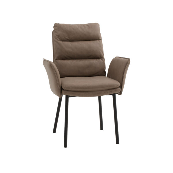 scaun tip fotoliu ramon, piele ecologica, structura metalica