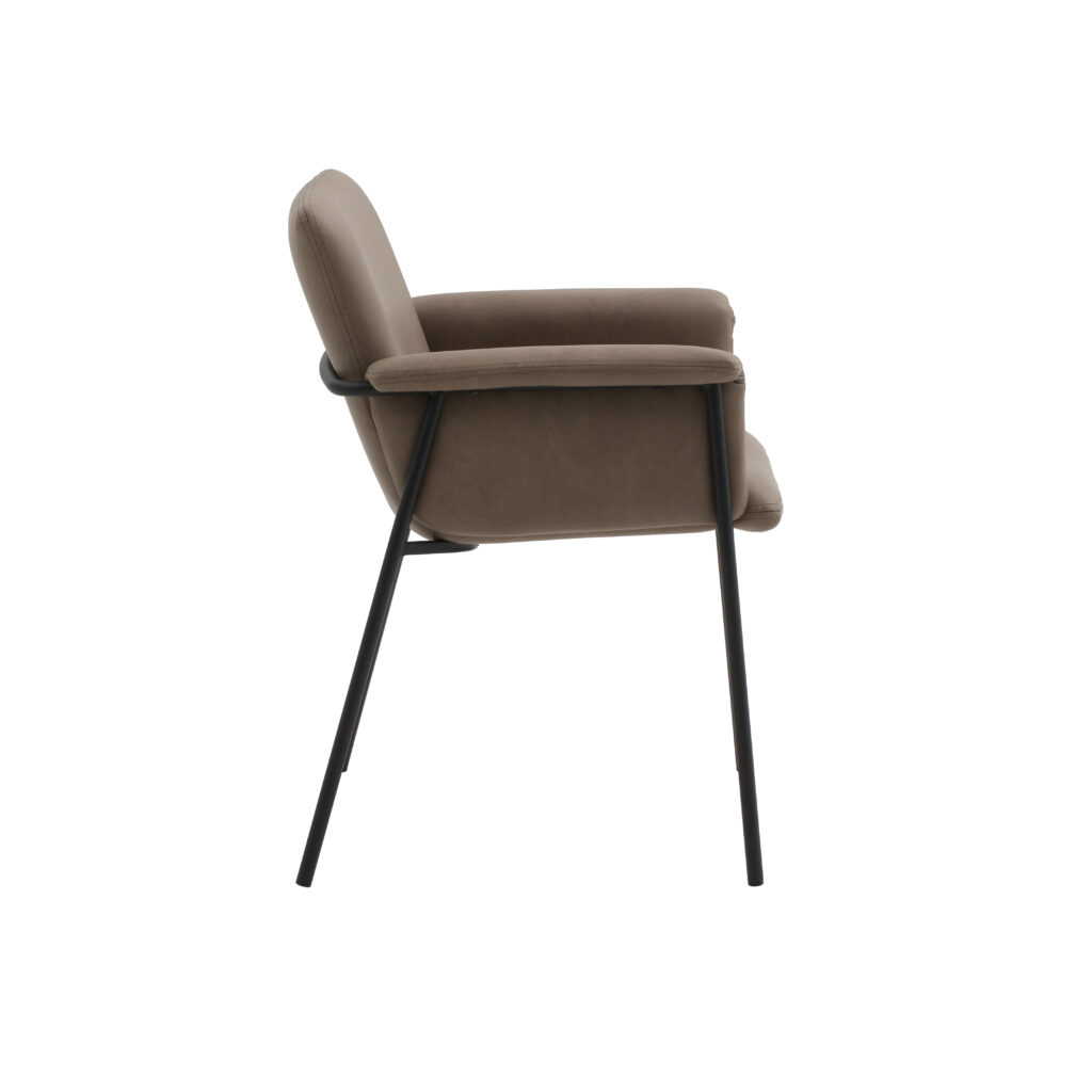 scaun tip fotoliu ramira, piele ecologica, structura metalica