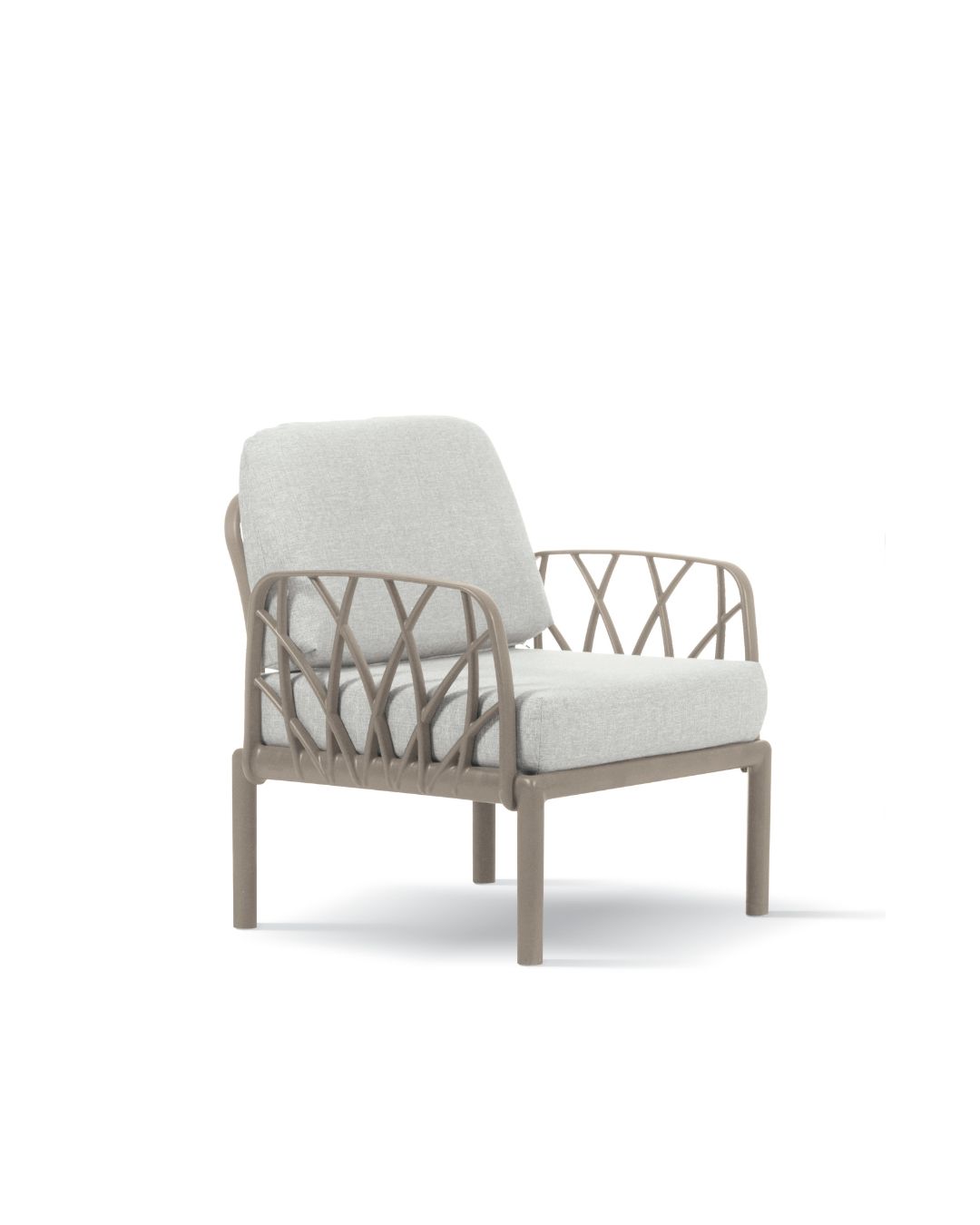 set terasă clara, polipropilenă si fibră de sticlă, bej taupe