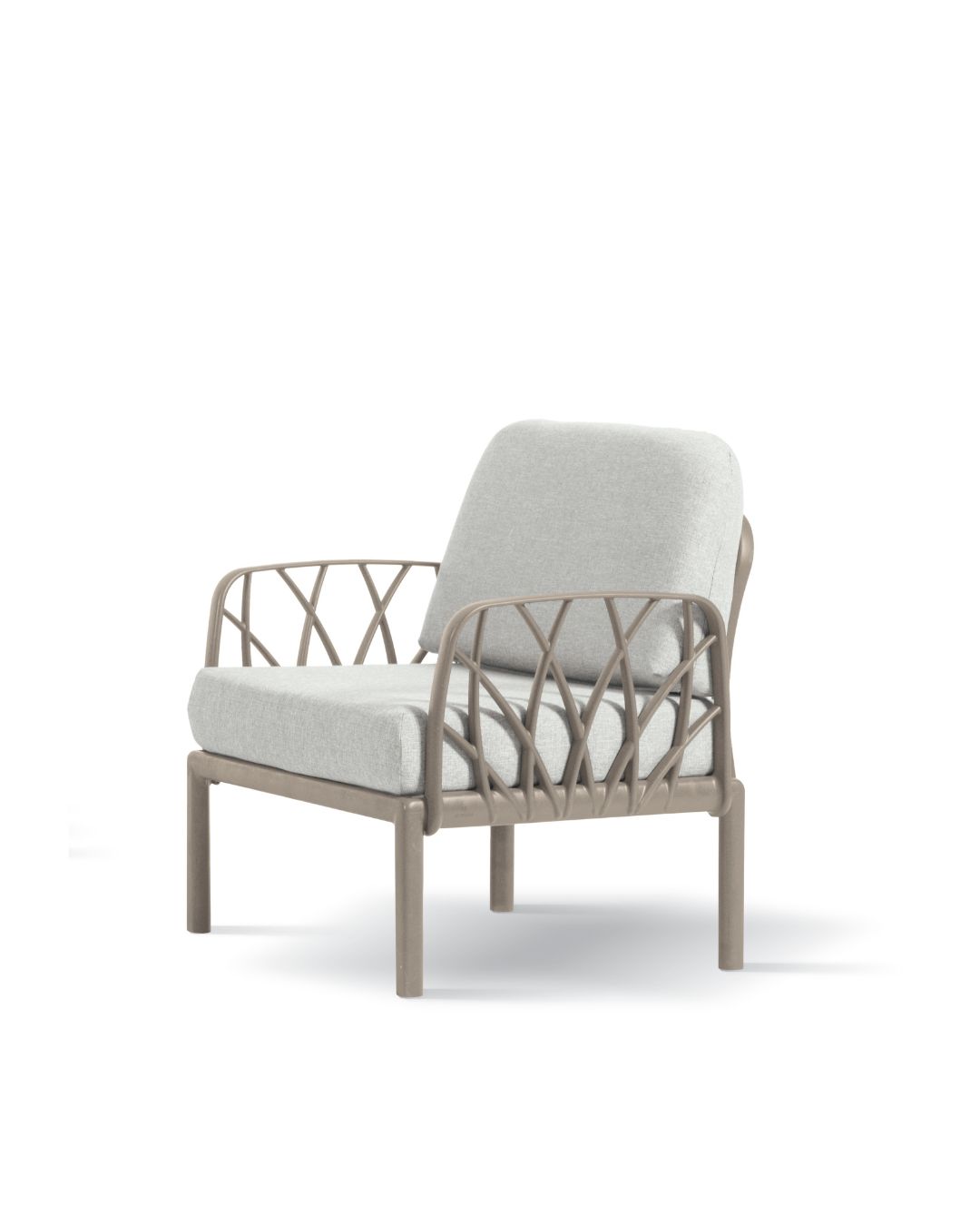 set terasă clara, polipropilenă si fibră de sticlă, bej taupe