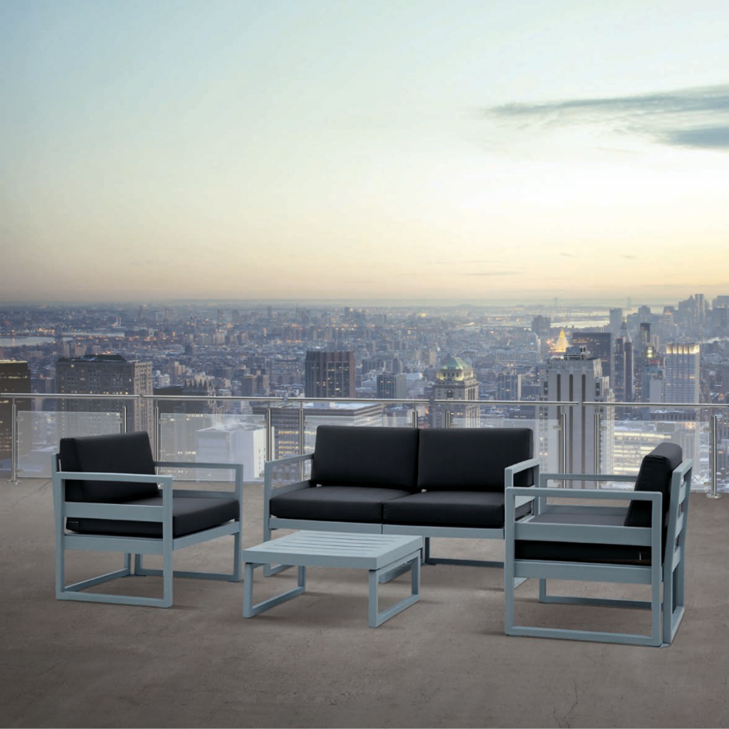 set terasă margo, polipropilenă și fibră de sticlă