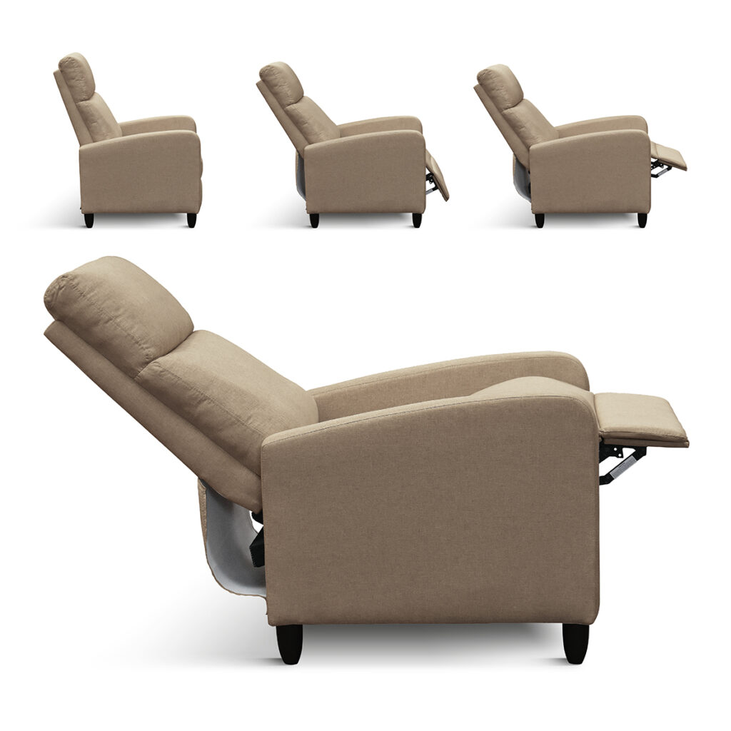 fotoliu recliner anna, țesătură, cadru metalic