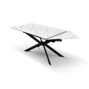 masă paris extensibilă, ceramică picior metalic 160 cm/90 cm/ 76 cm