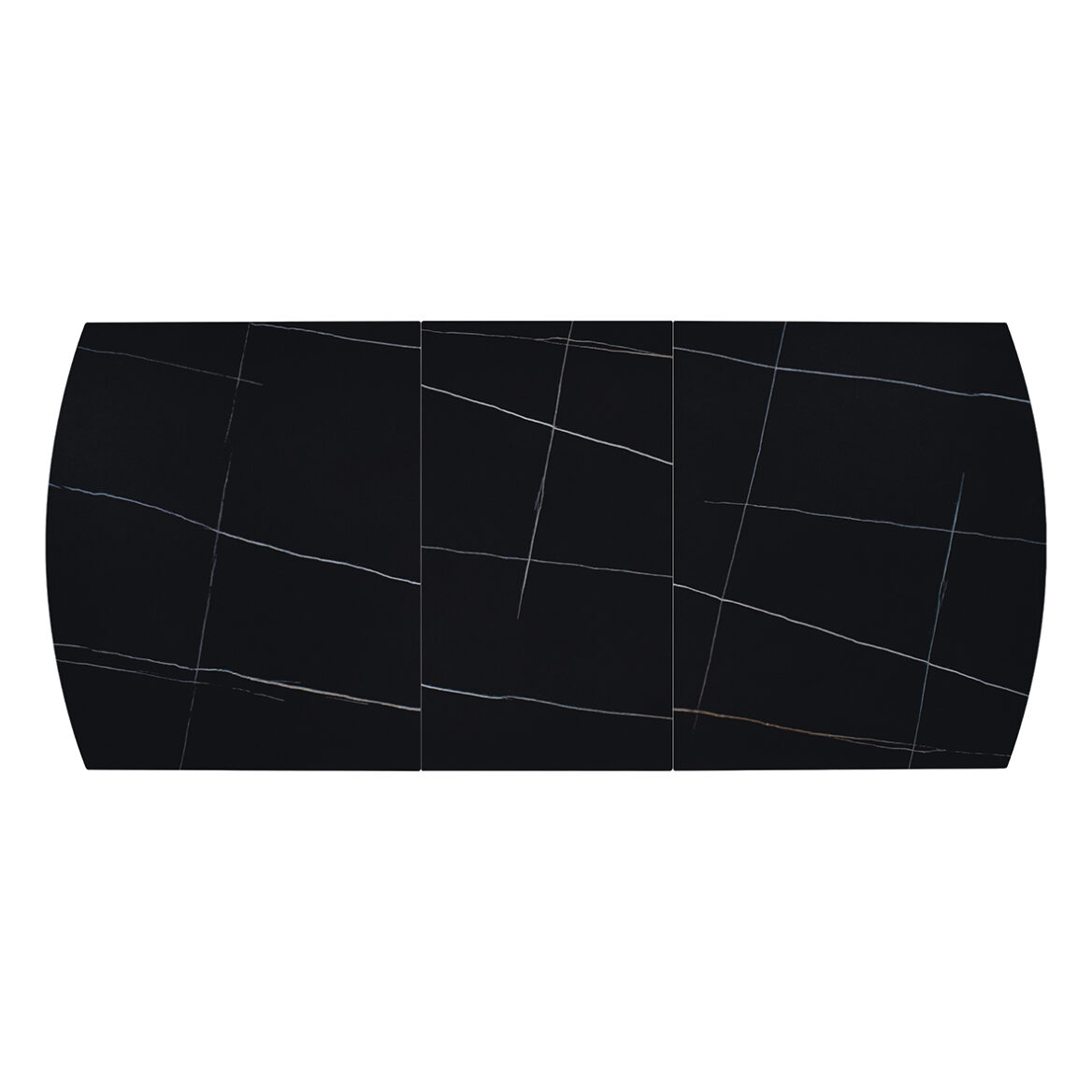 masă alma extensibilă, sticlă ceramică picior metalic