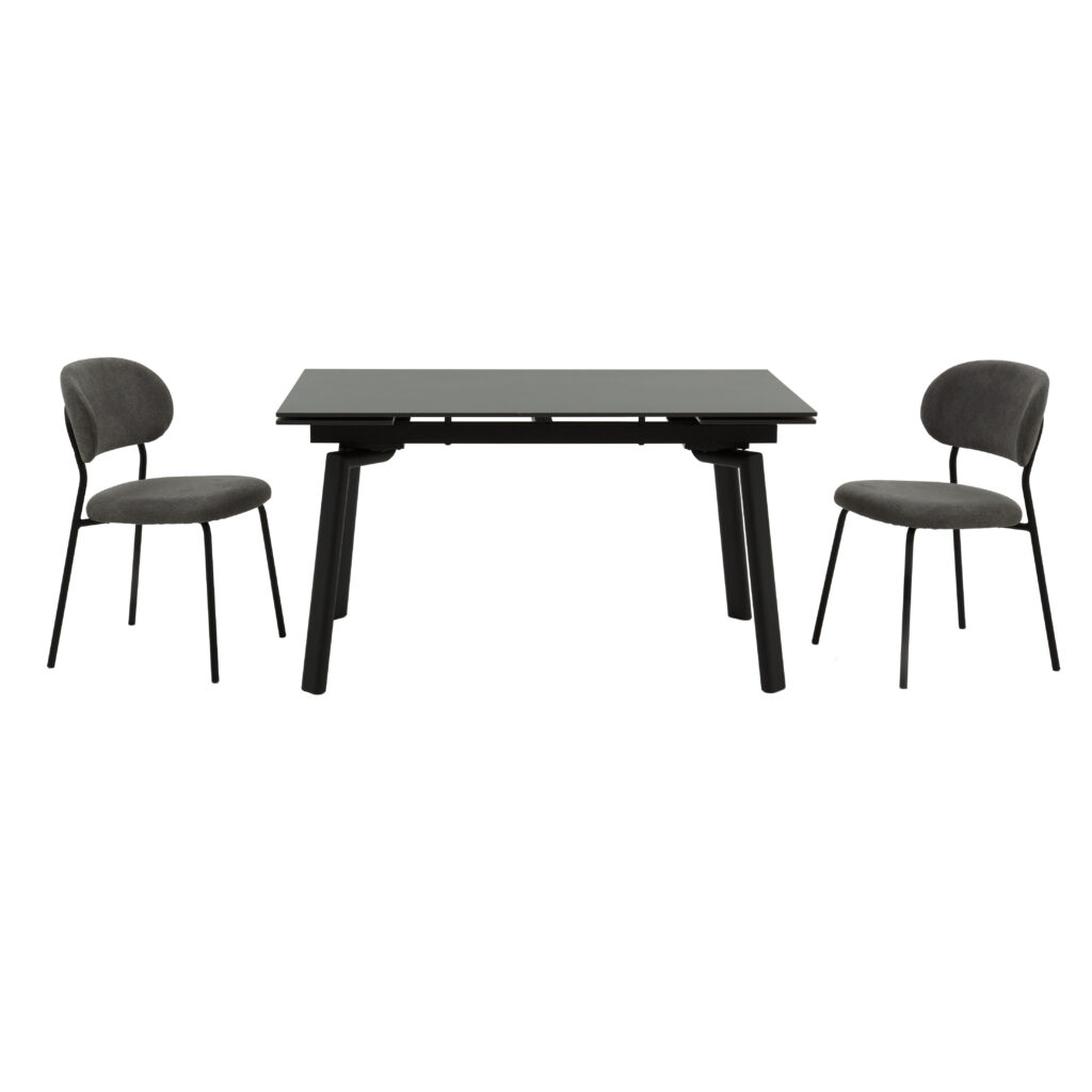 masă ceramică sonic brown, 140 cm/80 cm și 2 extensii 30 cm