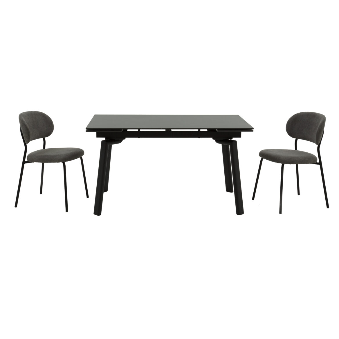 masă ceramică sonic brown, 140 cm/80 cm și 2 extensii 30 cm