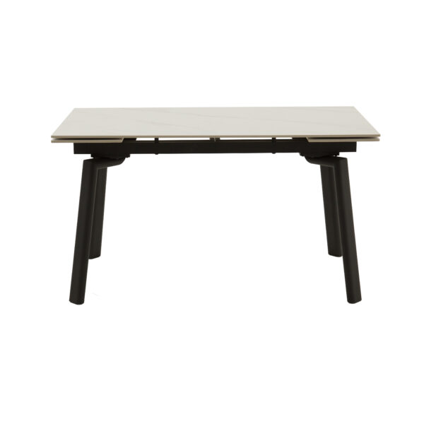 masă ceramică sonic white, 140 cm/80 cm și 2 extensii 30 cm