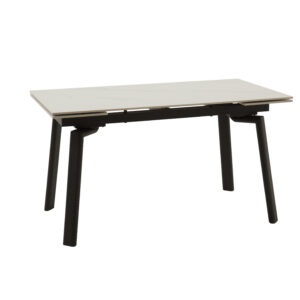 masă ceramică sonic white, 140 cm/80 cm și 2 extensii 30 cm