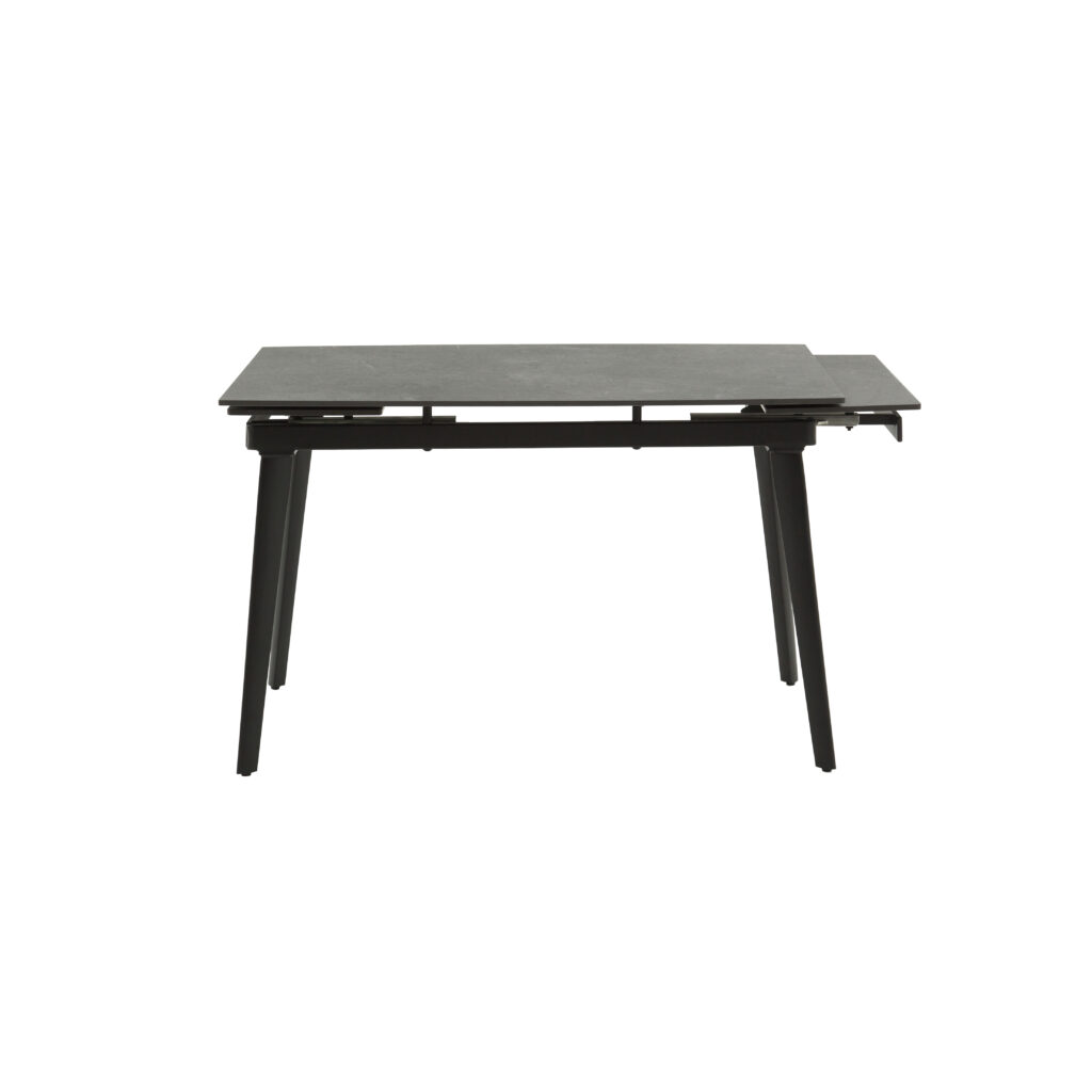 masă ceramică extensibilă maura negru 120/80 cm + 2 extensii 30 cm
