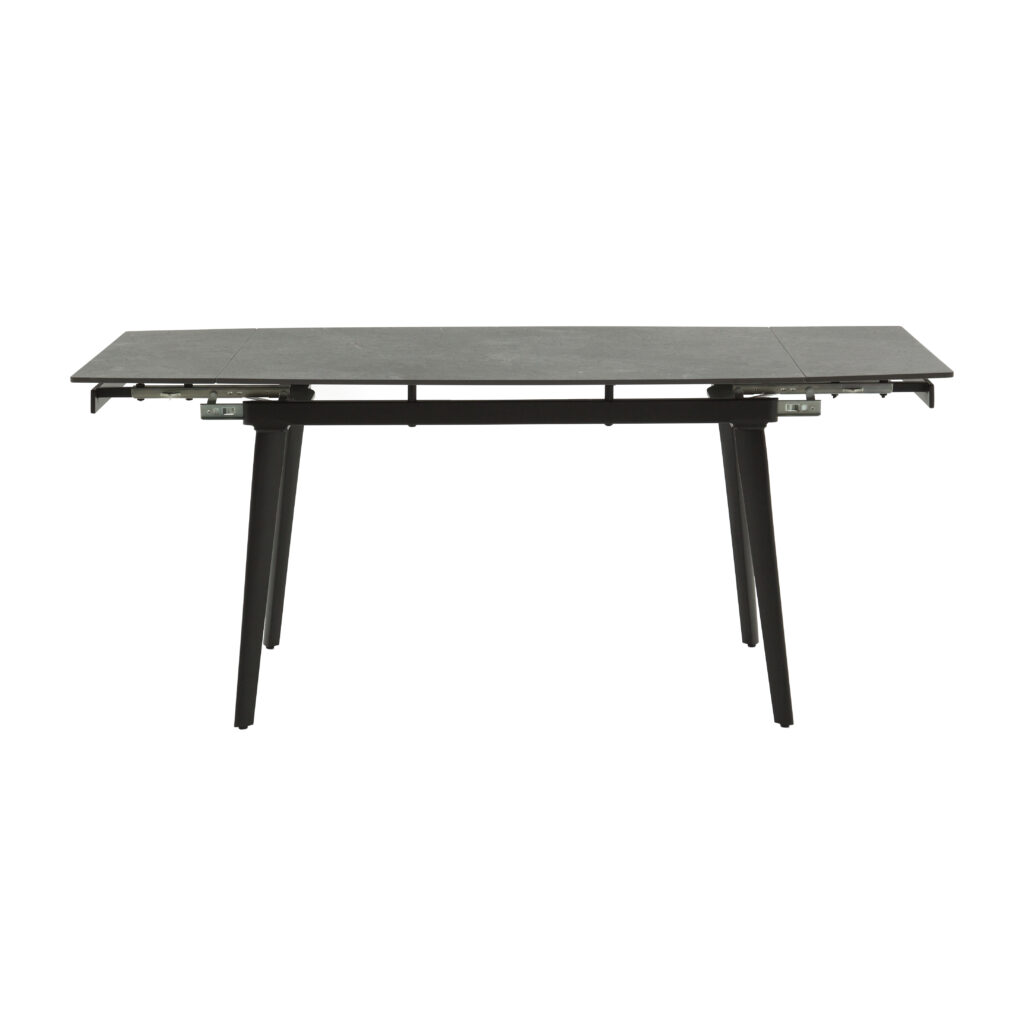 masă ceramică extensibilă maura negru 120/80 cm + 2 extensii 30 cm