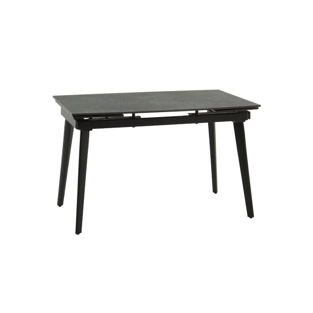 masă ceramică extensibilă maura negru 120/80 cm + 2 extensii 30 cm
