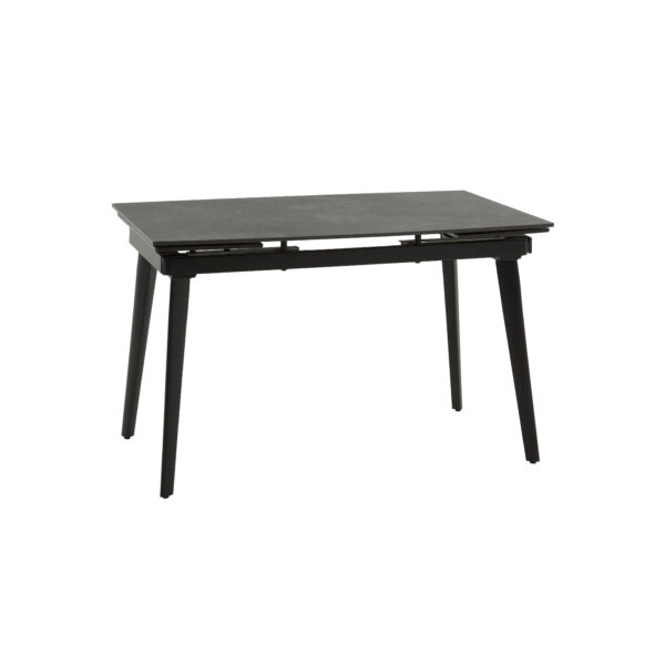 masă ceramică extensibilă maura negru 120/80 cm + 2 extensii 30 cm