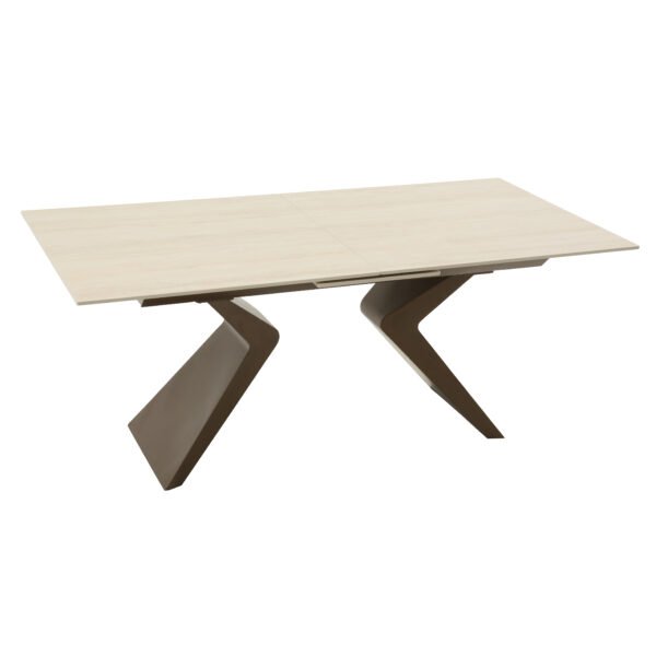 masă extensibilă ceramică miro bej, 180 cm/90 cm