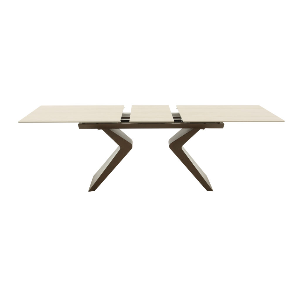 masă extensibilă ceramică miro bej, 180 cm/90 cm