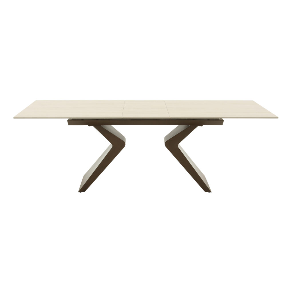 masă extensibilă ceramică miro bej, 180 cm/90 cm