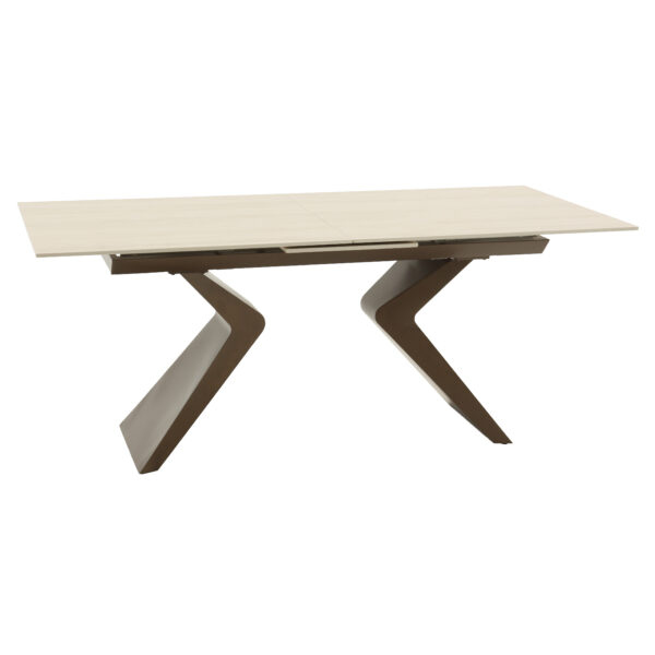 masă extensibilă ceramică miro bej, 180 cm/90 cm