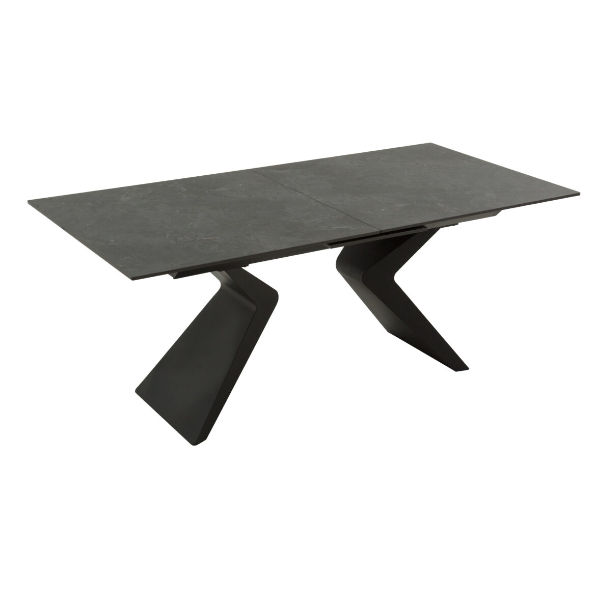 masă extensibilă ceramică miro black, 180 cm/90 cm