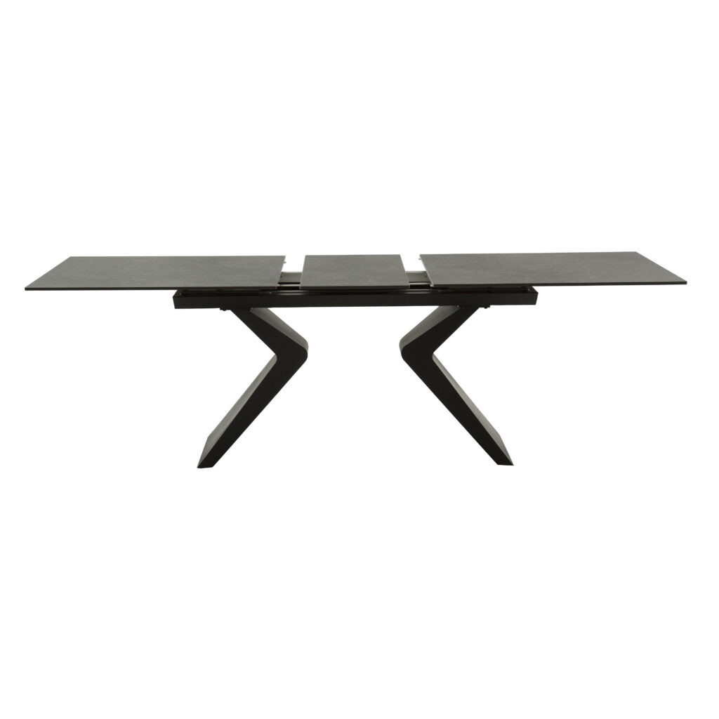 masă extensibilă ceramică miro black, 180 cm/90 cm