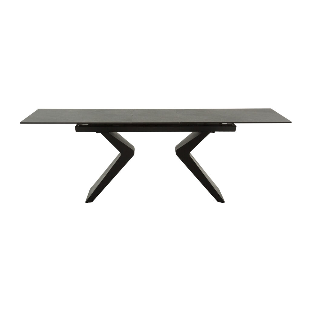 masă extensibilă ceramică miro black, 180 cm/90 cm