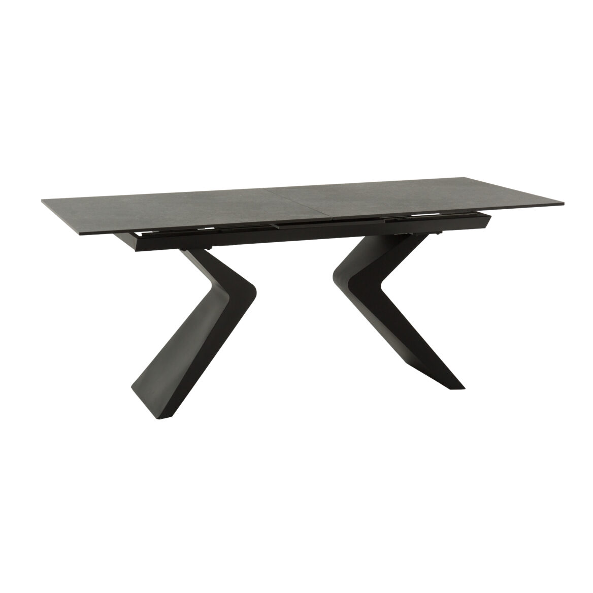 masă extensibilă ceramică miro black, 180 cm/90 cm