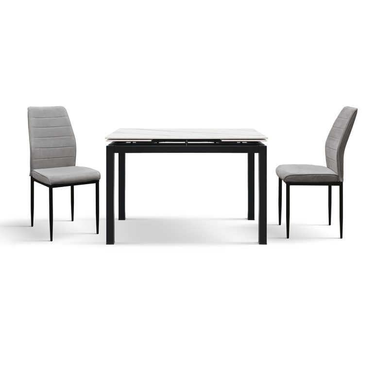 masă ceramică extensibilă clara 110/70 cm +2 extensii de 30 cm