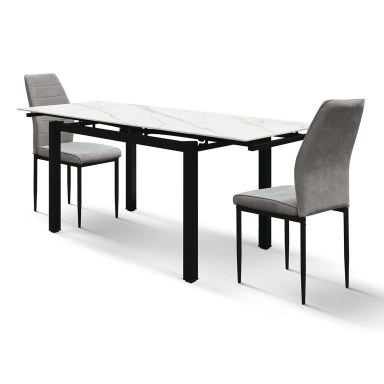 masă ceramică extensibilă clara 110/70 cm +2 extensii de 30 cm